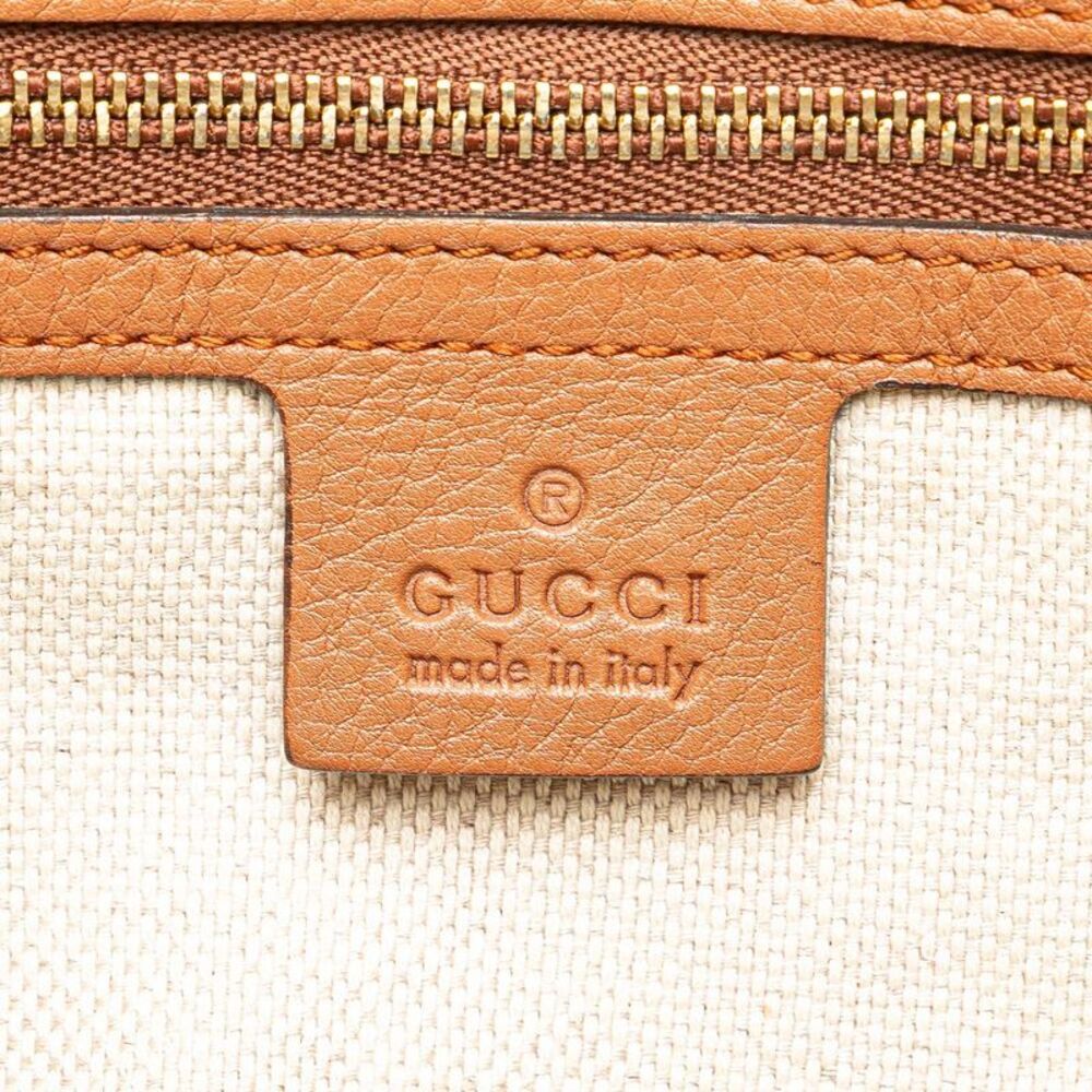 Pre Loved gucci Medium Leather Soho Cellarius Tote Women Brown Tote Bags - Picture 5 of 8